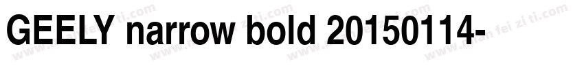 GEELY narrow bold 20150114字体转换
